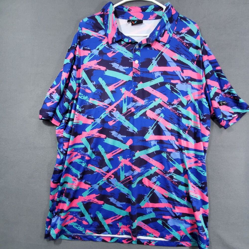 Yatta  Golf Mens Button Down Shirt Size XXL Mulit-color Retro